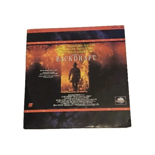 Backdraft 12” Laserdisc LD Very Good Kurt Russell Robert DeNiro William Baldwin - Image 1 of 1