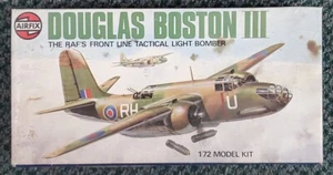 1975 Airfix Douglas Boston III Tactical Light Bomber 1/72 Model Unbuilt in Box - Picture 1 of 3
