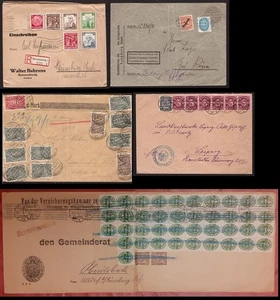 Germany, five old multifranked covers   -DH82 - Picture 1 of 7