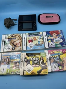 Nintendo DS Lite Spielkonsole - Schwarz + Spiele + Ladekabel - Bild 1 von 12