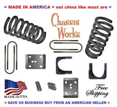 1998-2012 Ford Ranger Mazda B 2WD 3" Coil Springs 5" Drop Axle Flip Lowering Kit - Image 1 of 2