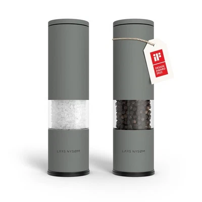 LARS NYSØM Salt and Pepper Grinder Set Manual, Stainless Steel Salt and Pep - Image 1 of 4