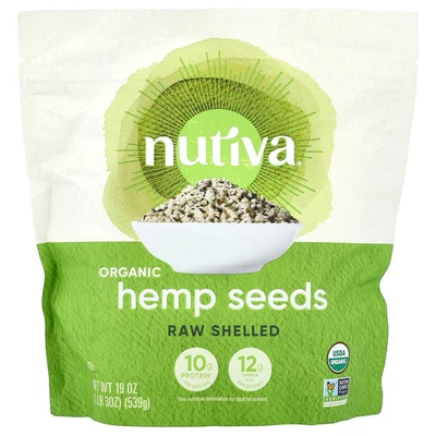 Nutiva Organic Hemp Seed Raw Shelled 19 oz 539 g B Corp, Kosher, Non-GMO, - Image 1 of 2