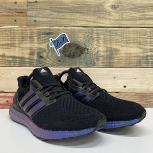 Adidas Ultraboost 5.0 DNA Athletic Running Shoes Mens Size 9 Black Metallic Blue - Picture 1 of 12