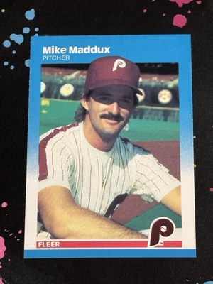 1987 Fleer Mike Maddux Rookie #179 Philadelphia Phillies RC (Q) - Image 1 of 2