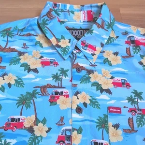 Dixxon Shirt Mens XXL Snap On Beach AOP Limited Edition Hawaiian Camp Button Up - Picture 1 of 17