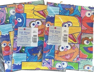 Lotto 3 carta regalo vintage Sesame Street compleanno tutte le occasioni Elmo Zoey - Foto 1 di 1