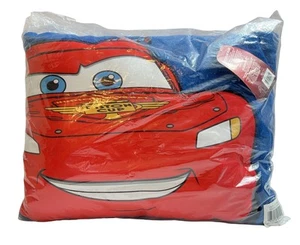 Cars: Lightening McQueen Blue and Red Appliquéd Toddler Pillow By Disney - Picture 1 of 4