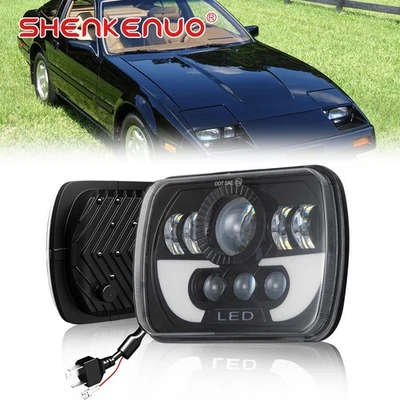 For Nissan 300ZX 1984-86 5x7 7X6" H6014/H6052/H6054 Chrome Led Headlight Square - Image 1 of 4