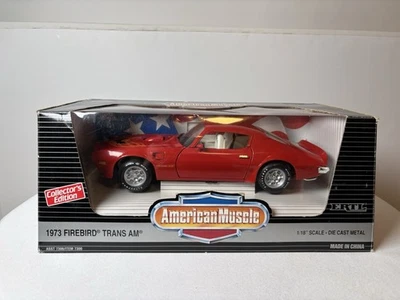 ERTL American Muscle 1973 Red Pontiac Firebird Trans AM 1:18 Scale Diecast Car - Изображение 1 из 4
