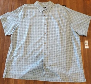 Alfani Mens 3XL Big & Tall Summer Shirt Sky Blue NEW WITH TAG Abstract Circles - Picture 1 of 7