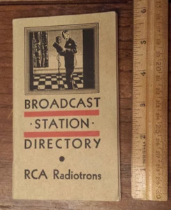 1930 Broschüre - RUNDFUNKSENDERVERZEICHNIS - RCA RADIOTRONS - Bild 1 von 7