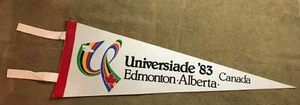 Universiade '83 Edmonton of 83 Alberta 1983 Games Vintage Pennant - Picture 1 of 8