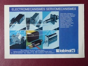 3/1990 PUB LABINAL AERO SYSTEMS ELECTROMECHANISMS SERVO MECHANISMS ORIGINAL AD - Picture 1 of 1