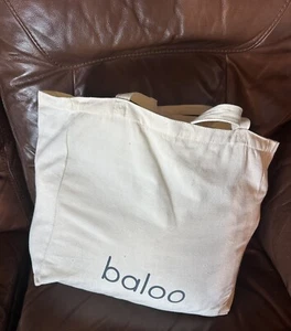 Baloo 25lb 100% Cotton Weighted Blanket, Pebble White, 92x108 inches NO BOX - Picture 1 of 8