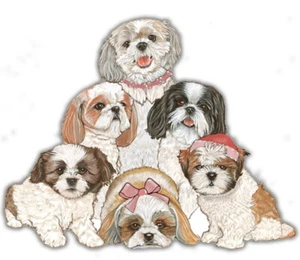 Shih Tzu Magnet Wooden - Picture 1 of 1