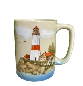 Taza de café Otagiri vintage faro gaviotas velero cala océano mar Japón taza - Imagen 1 de 9