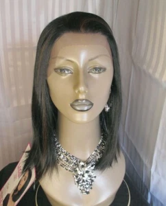Harlem 125 lace front wig black w/auburn bob  easy to style feels real  NEW - Picture 1 of 8