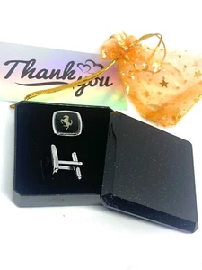 Car Cufflinks Ferrari Theme Business Wedding Shirt Gift Suit IN A CUFFLINK BOX - Picture 1 of 4