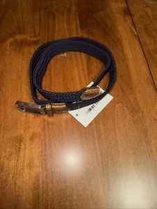 New Billy Belt Unisex Woven Navy Blue Lot 59 - Picture 1 of 6