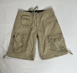 Pantalones cortos cargo Gap tiro medio para mujer talla S beige bolsillos cordón - Imagen 1 de 10