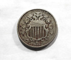 1866 Shield Nickel VF état avec rayons (291)