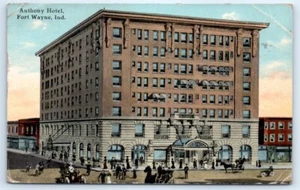 Postal en 1912 Fort Wayne Anthony Hotel N8 - Imagen 1 de 2