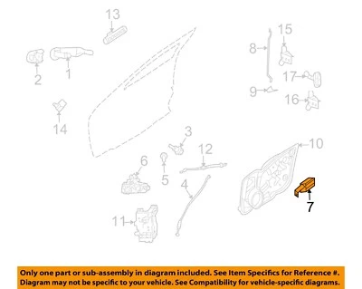Cerradura de puerta delantera Ford OEM 06-12 Fusion manija de herrajes, interior BE5Z5422601B Foto 1 de 2