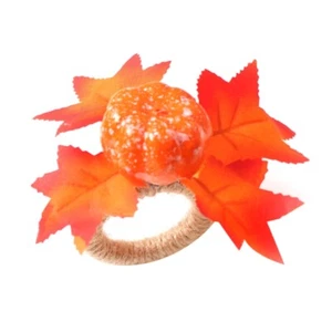 12 Pack Napkin Rings Simulation Maple Leaf Shaped Napkin Buckles Serviette Rings - Bild 1 von 8