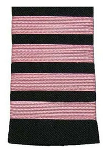 Three & Four Bar Pilot Epaulets Pink Nylon for Breast Cancer Month - Picture 1 of 6