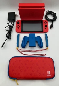 Nintendo Switch HAC-001(-01) Mario Red & Blue Edition - 32GB - Picture 1 of 11