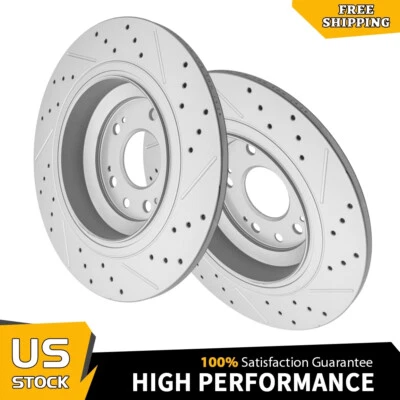 Rotores de freno de disco perforados traseros para 2009 2010 2011 2012 2013 2014 Acura TL Foto 1 de 4