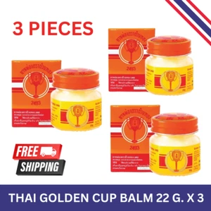 THAI GOLDEN CUP MASSAGE BALM Muscle Pain Insect Bite Menthol Eucalyptus Oil 22g. - Picture 1 of 1