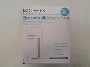 Mother-K - Breast Milk Storage Bags (10 Oz) 50 Pack - Opened Box - Picture 1 of 10