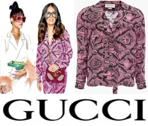 4K New Gucci 2017 Pink Barbie Pearl logo Jacket 40 42 44 4 6 8 T Shirt Top S M L - Picture 1 of 23
