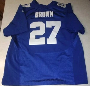 New York Giants Stevie Brown SHIRT Jersey L/XL Stitch Blue UNOFFICIAL - Picture 1 of 10