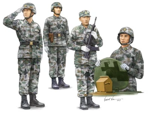Trompeter 00431 - PLA (China) 4 figuras tanque tripulación kit de plástico escala 1/35 poste T48 - Imagen 1 de 9