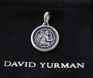 David Yurman Sterling Silver Saint Christopher Amulet Pendant 925 - Imagen 1 de 4