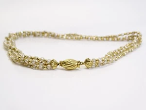 Perlenkette  18k Gold Verschluss und Kugeln - Vintage - L. 400mm - Bild 1 von 4