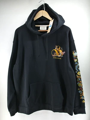 Scotch & Soda Womens Floral Graphic Hoodie Embroidered Black XL - Image 1 of 4