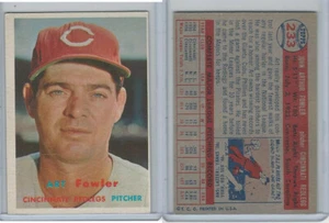 1957 Topps Baseball, #233 Art Fowler, Cincinnati Reds - Bild 1 von 1