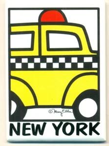 IMÁN REFRIGERADOR - NUEVA YORK #9 - TAXI TAXI - MARY ELLIS - Imagen 1 de 1