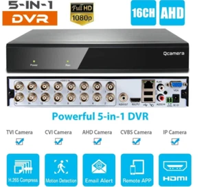 Videoregistratore digitale smart DVR 16 canali FULL HD 1080P 5IN1 P2P HDMI VGA - Foto 1 di 5