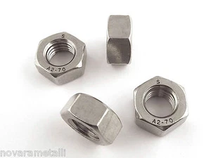 50 dadi esagonali pollici 5/16" UNC INOX A2 hex nuts Muttern ecrous tuercas  - Imagen 1 de 1