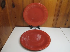 2 Platos de Cena Homer Laughlin Fiesta Ware Pimentón 10 1/2" Cerámico Gres EE. UU. - Imagen 1 de 6