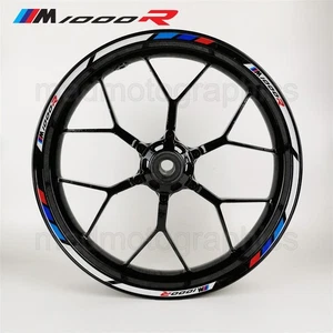 Wheel decals stickers rim stripes for BMW M1000R motorrad graphics white M - Picture 1 of 6