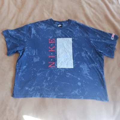 Camiseta corta deportiva Nike para mujer XL manga corta departamento atlético tie dye Foto 1 de 4