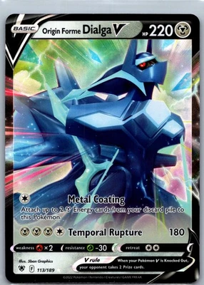 Origin Forme Dialga V 113/189 Ultra Rare SWSH10: Astral Radiance NM - Image 1 of 2