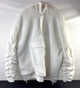 Adidas x Ivy Park Icy Park 1/2 Zip Sherpa Jacket White H18974 Size XL NWT - Picture 1 of 6