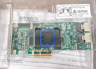 Adaptec ASR-6805E PCIe Card + Cables boxed kit SATA/SAS 6Gbs Raid Controller +LP - Image 1 of 4